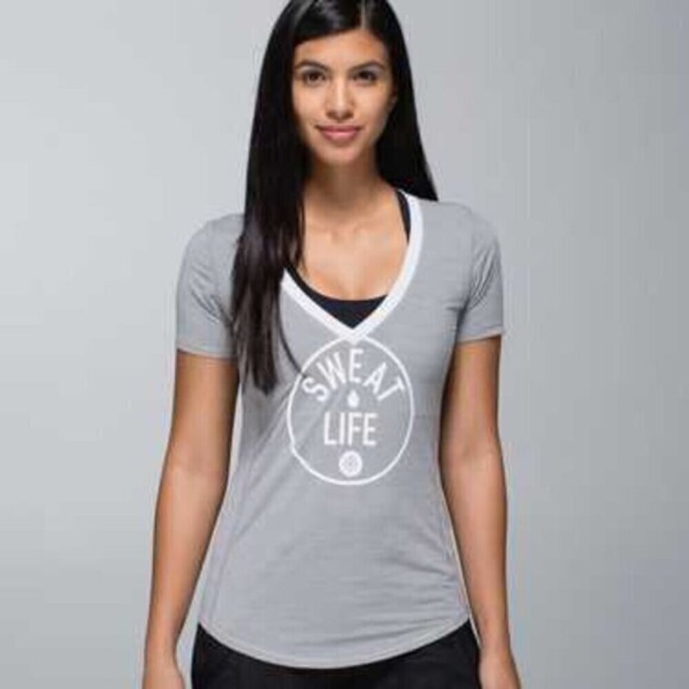 Sweatlife Lululemon Tee — Grey Graphic “Sweatlife” / Women’s - Size S - Picture 1 of 5